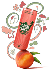Rosin-Infused Peach Black Iced Tea