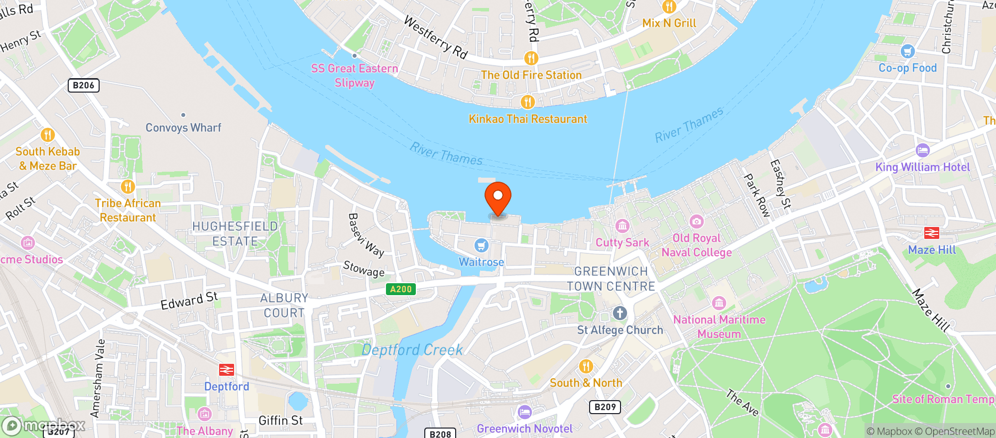 Map showing The Oystercatcher