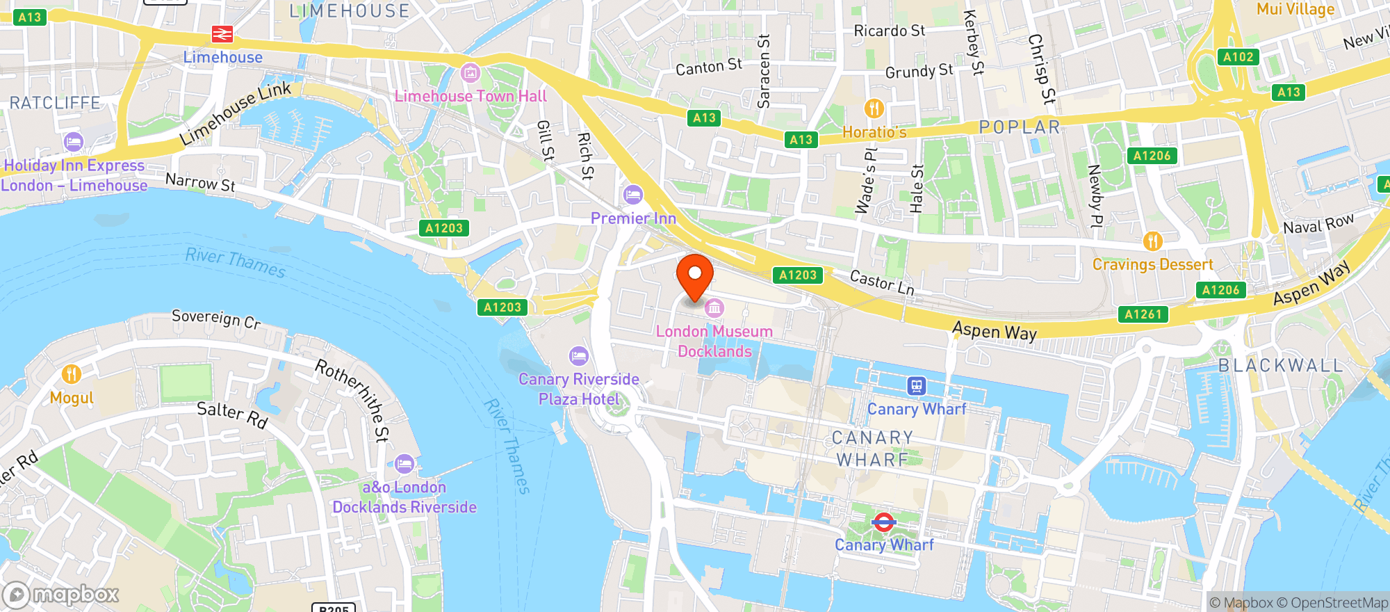 Map showing The Ledger Building (wetherspoon)