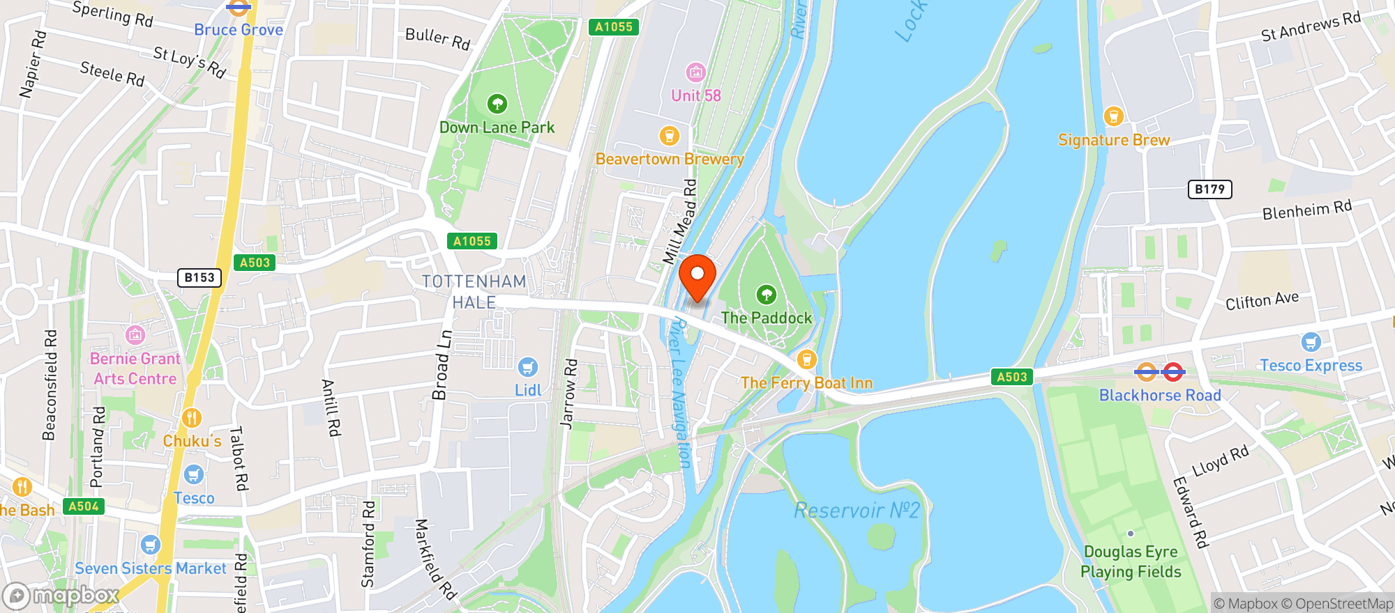 Map showing LOCK17 Wholefoods