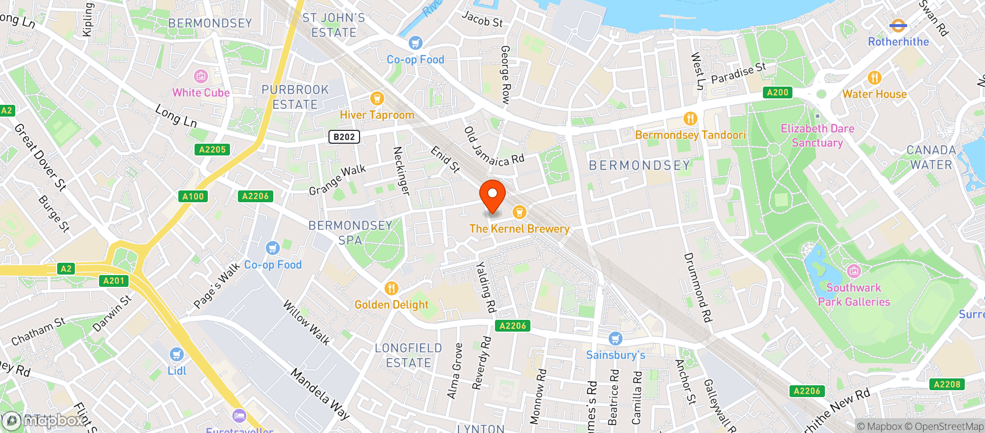 Map showing Dockley Road
