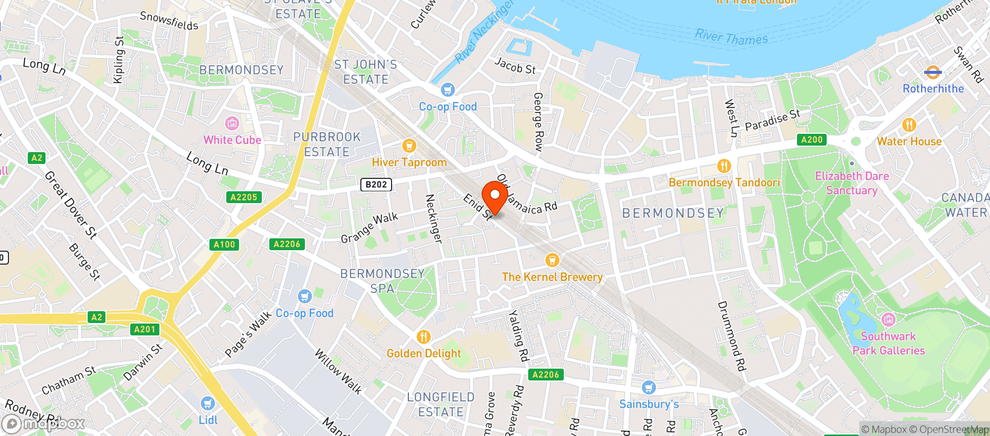 Map showing Mash Paddle Brewery
