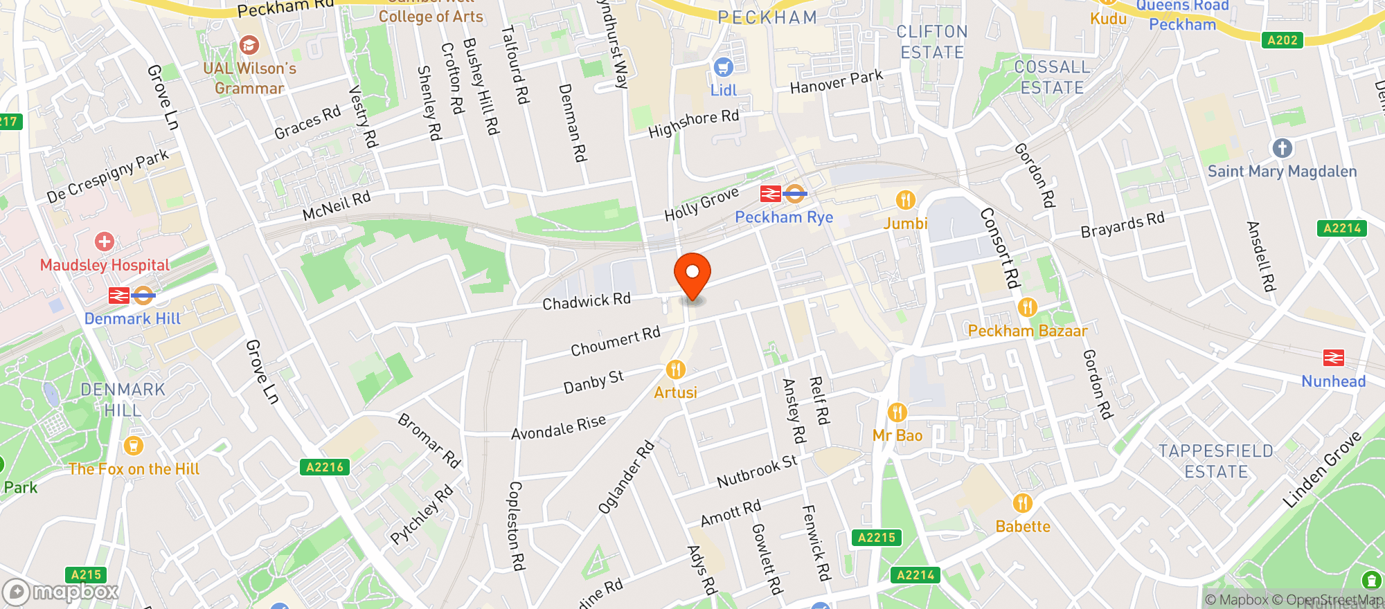 Map showing Gather