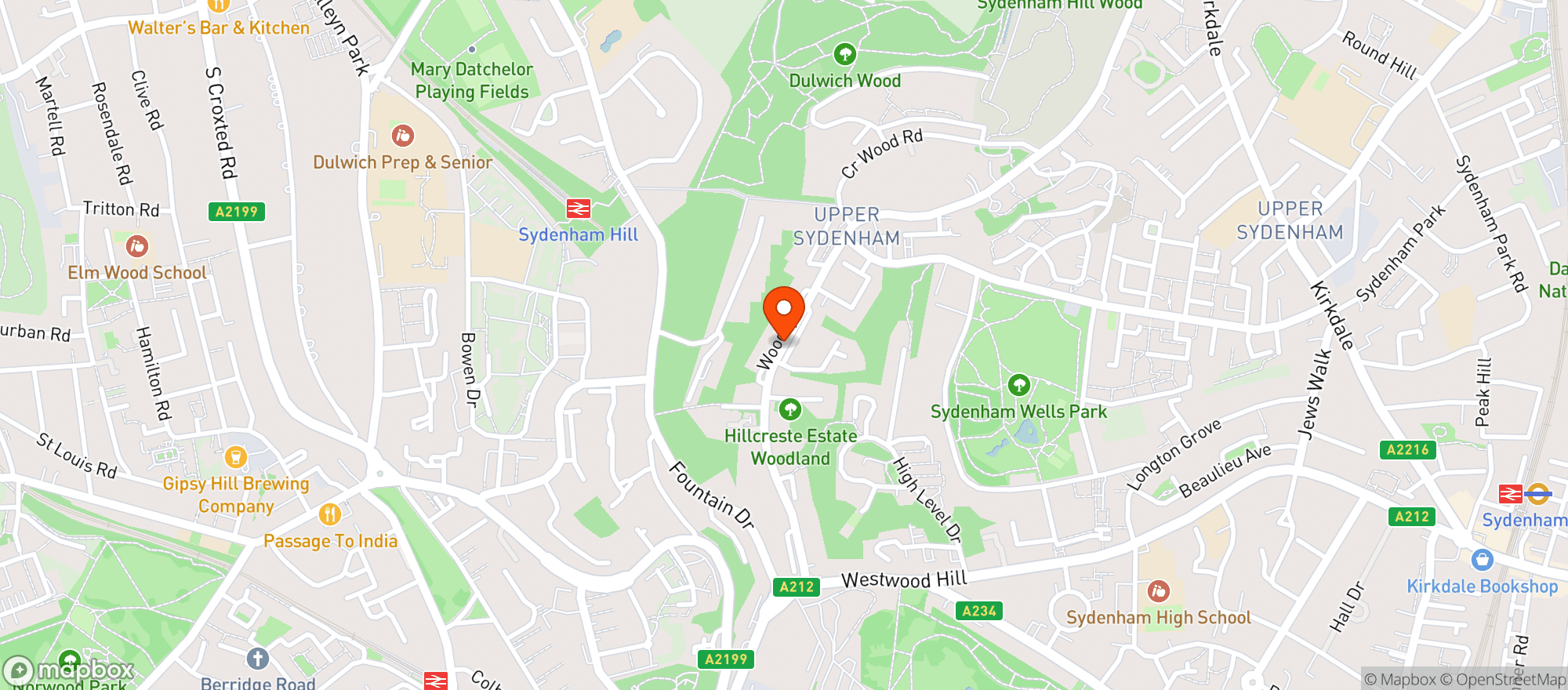 Map showing Woodhouse