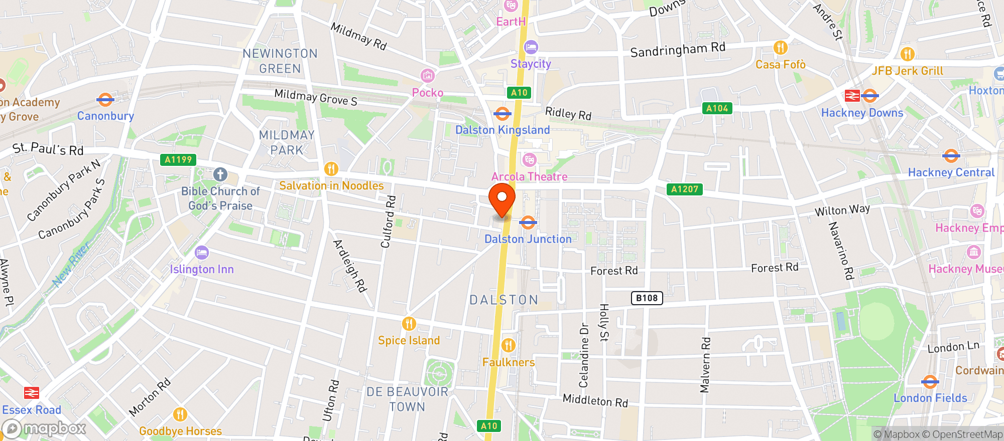 Map showing Strelitzia