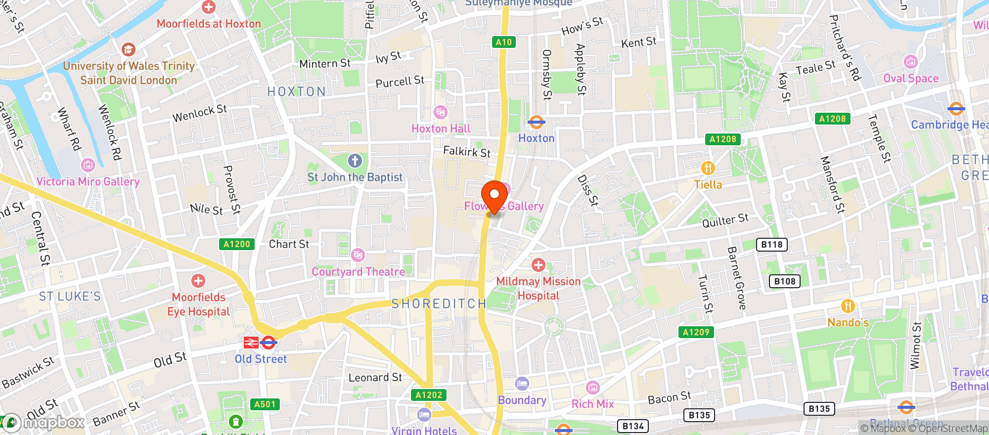 Map showing The Grocery