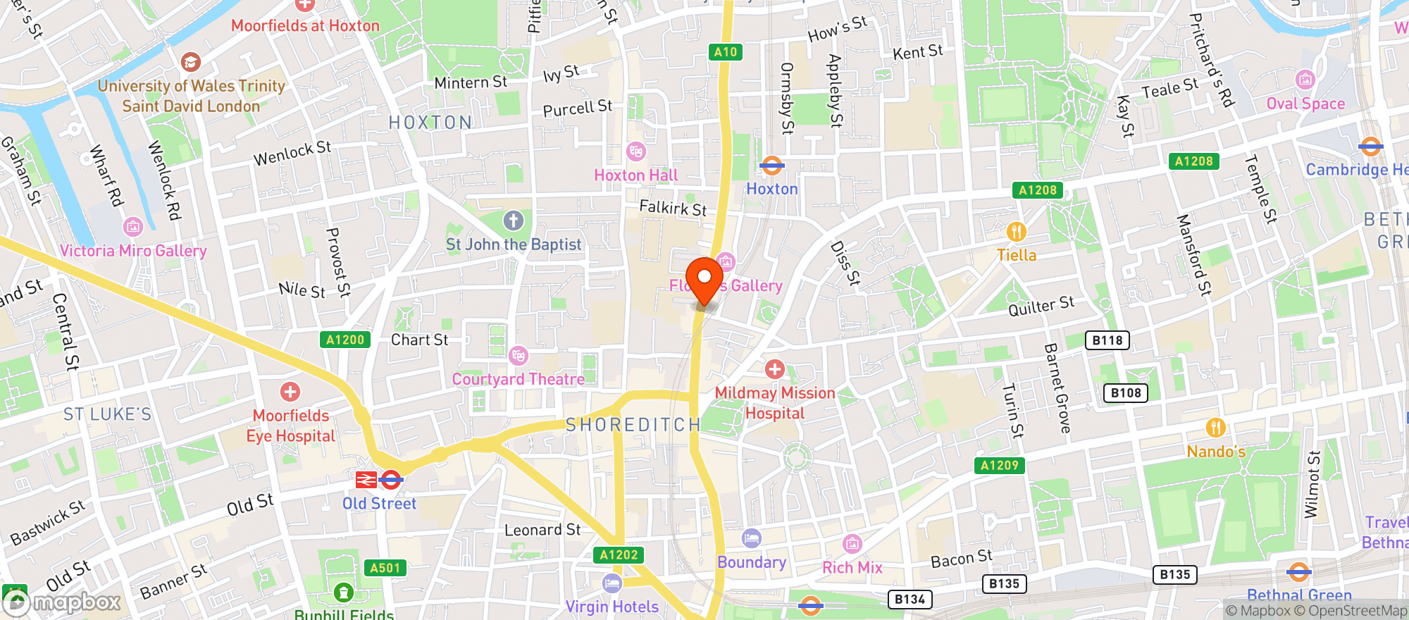 Map showing The Grocery Wine Vault