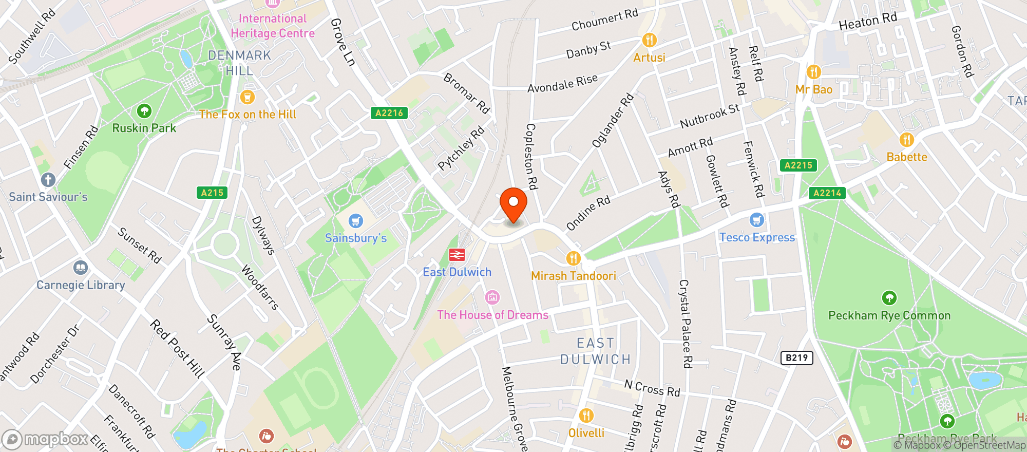 Map showing Jones of Brockley LTD