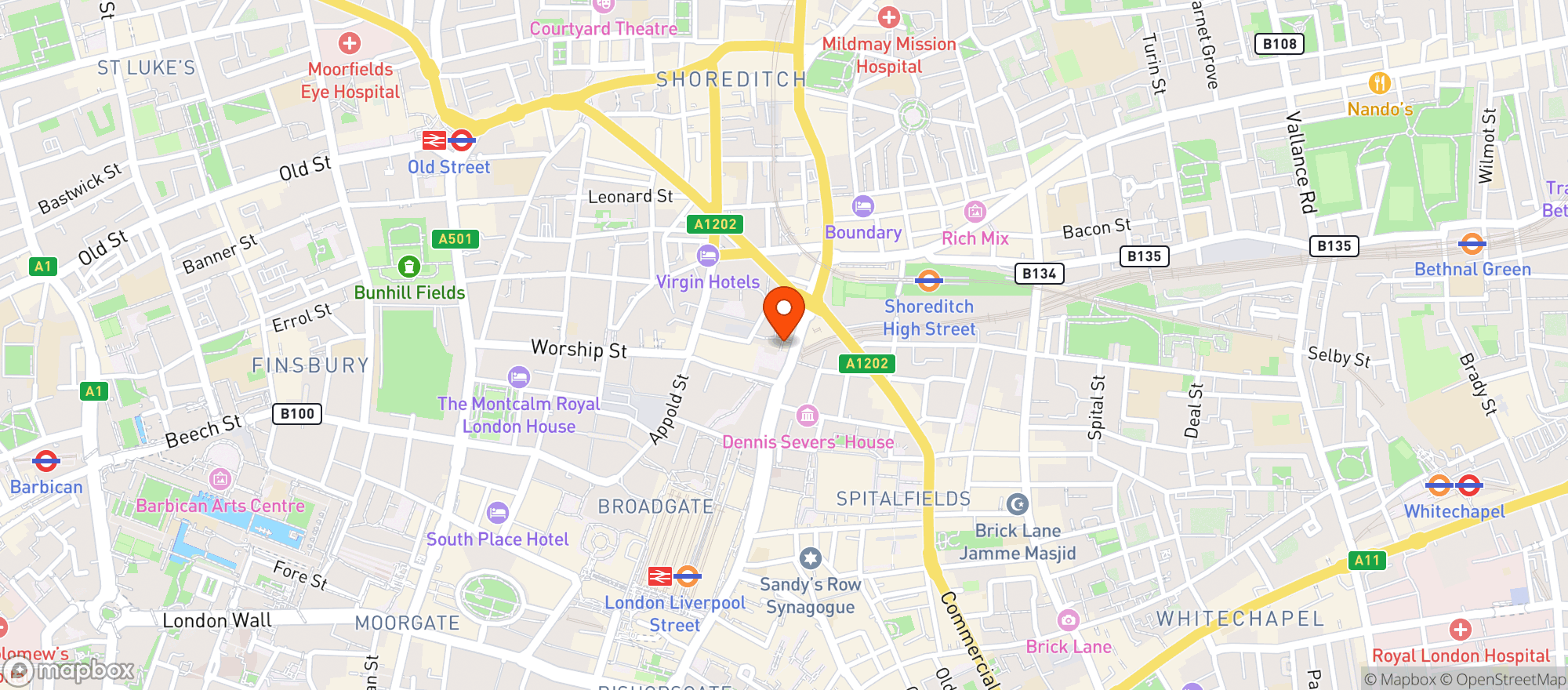 Map showing The Light Bar & Dining