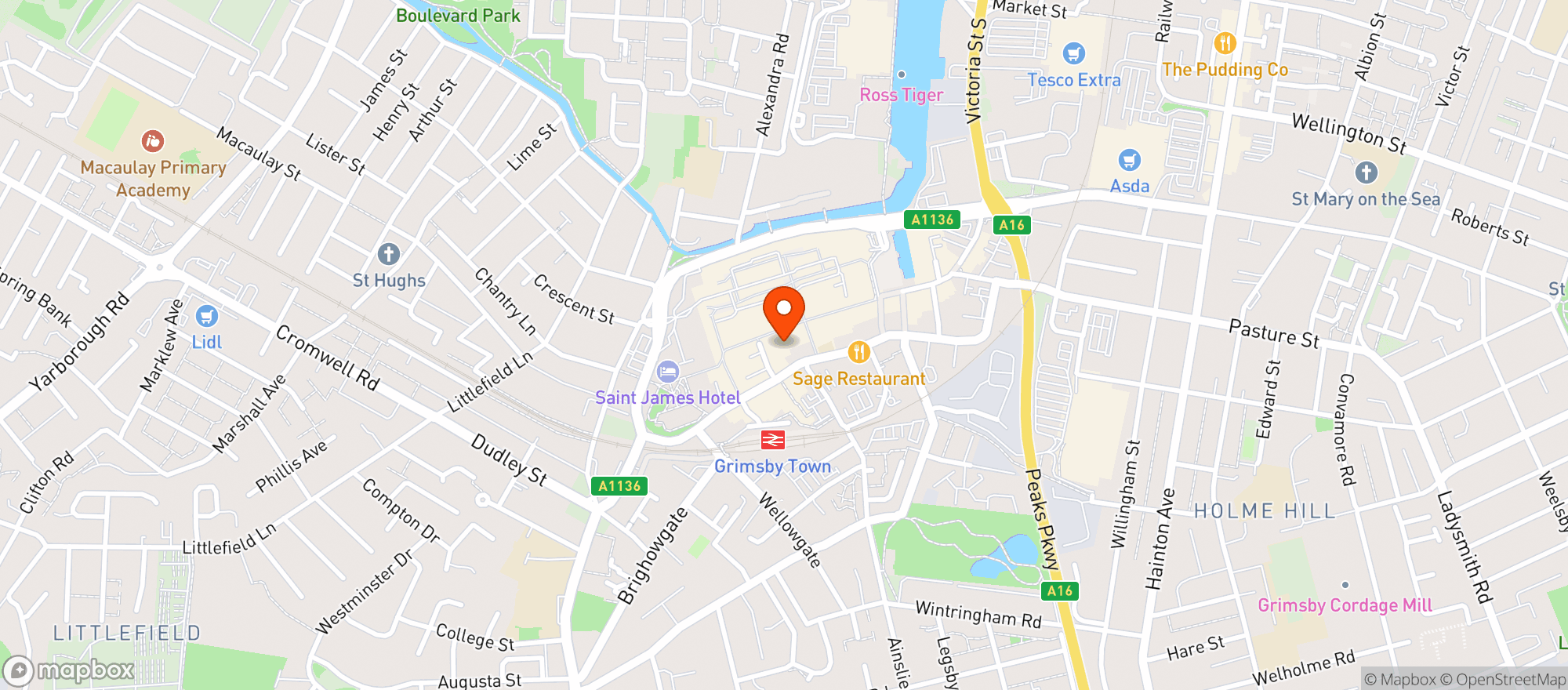 Map showing Friary
