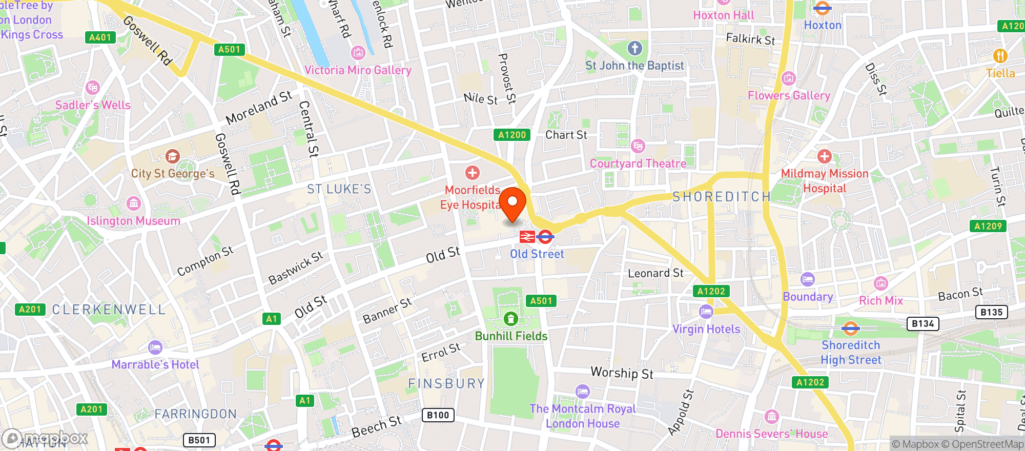 Map showing The Volley