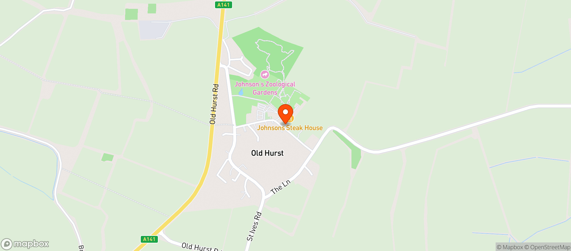 Map showing Johnson's of Old Hurst