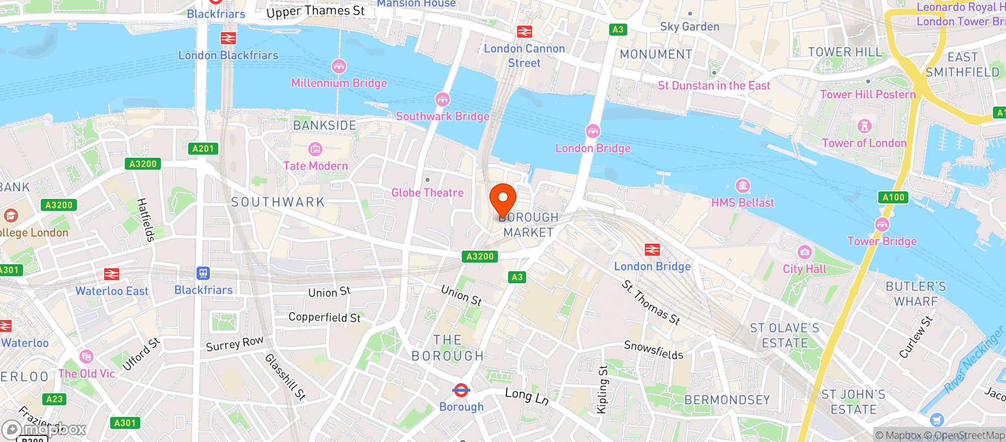 Map showing Wright Brothers Borough Market