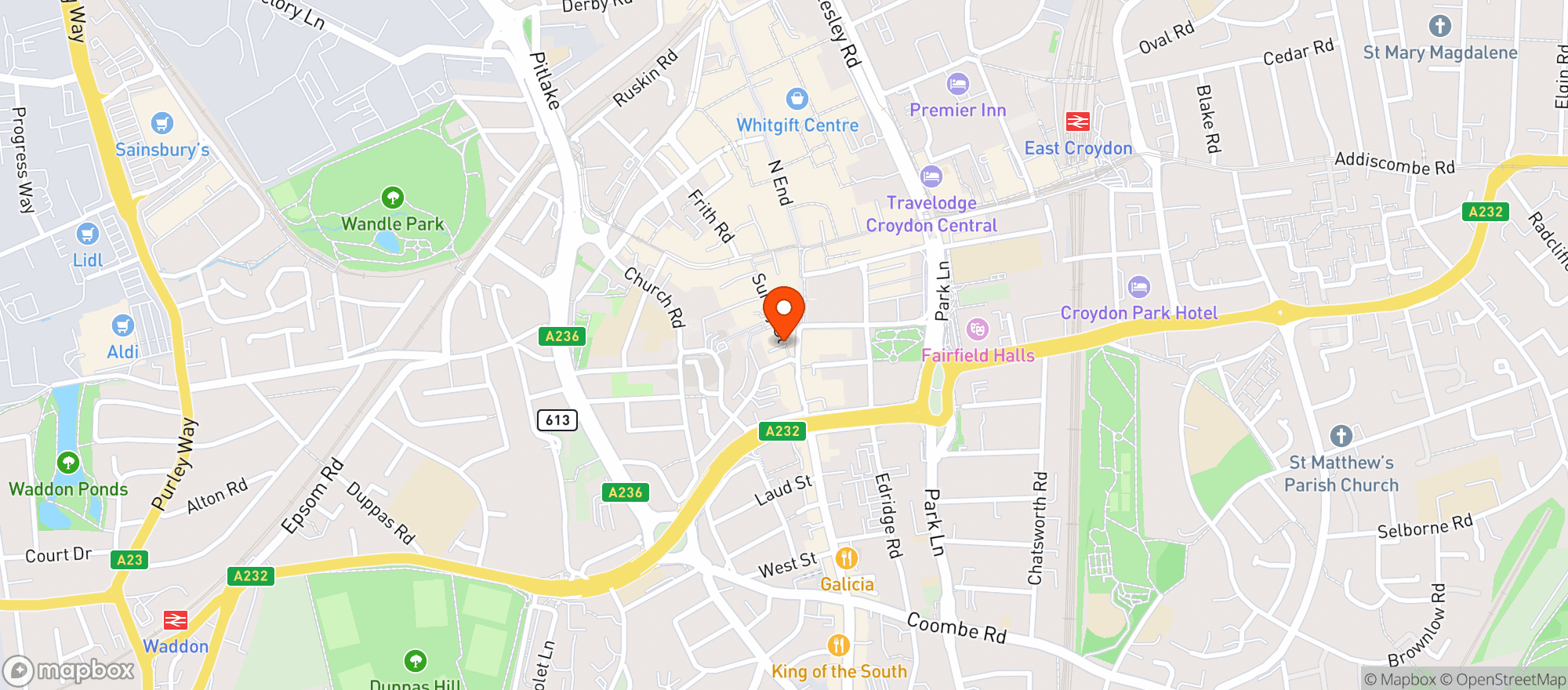 Map showing Art & Craft Cr0