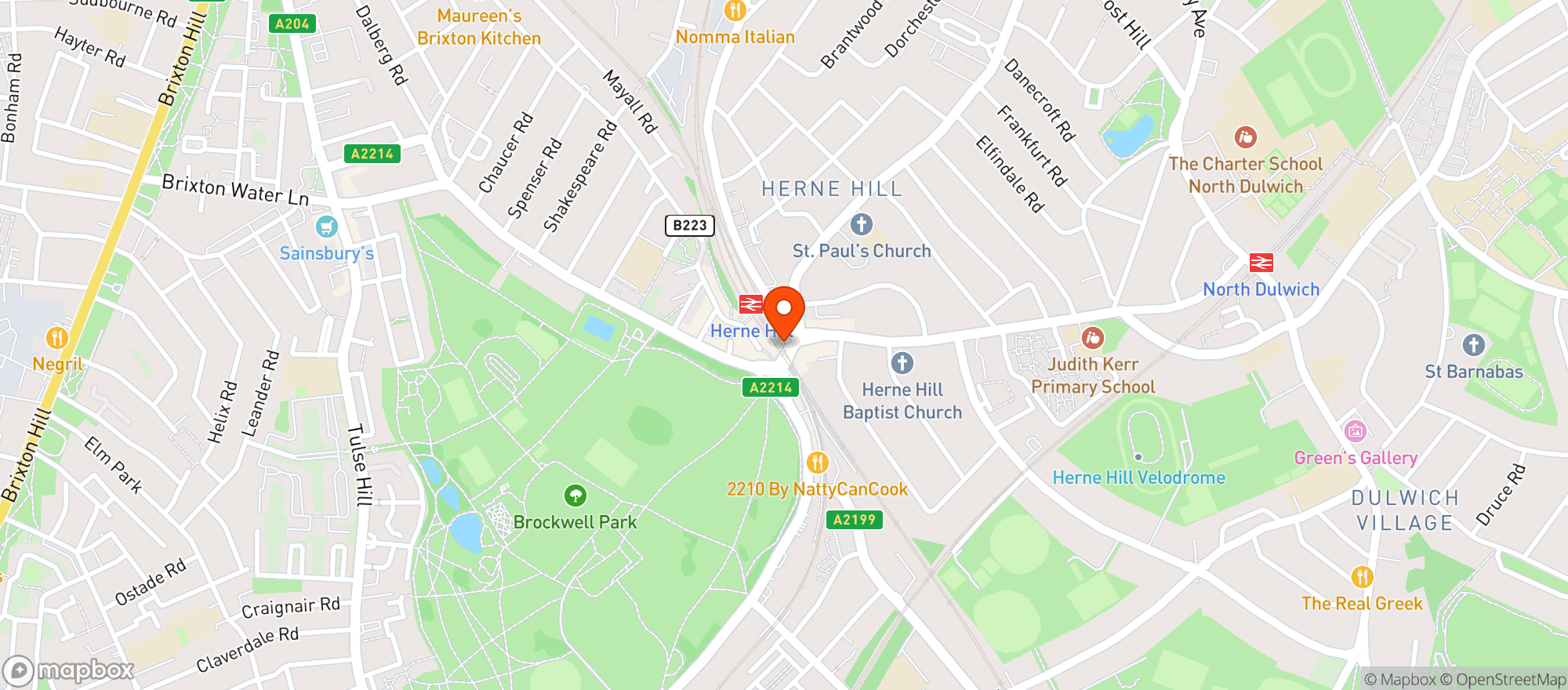 Map showing Dugard & Daughters Herne Hill