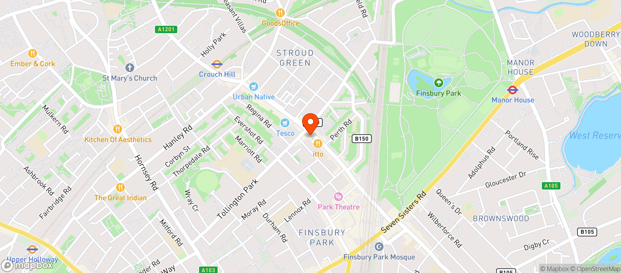 Map showing Clapton Craft