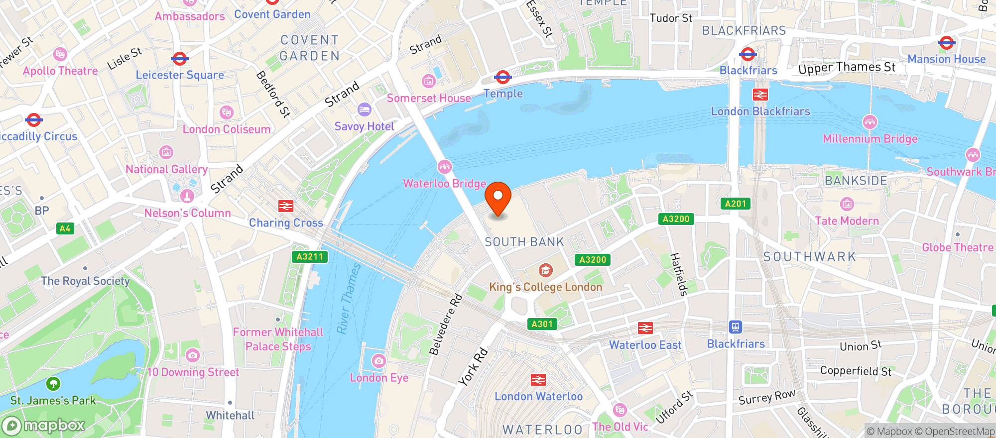 Map showing National Theatre