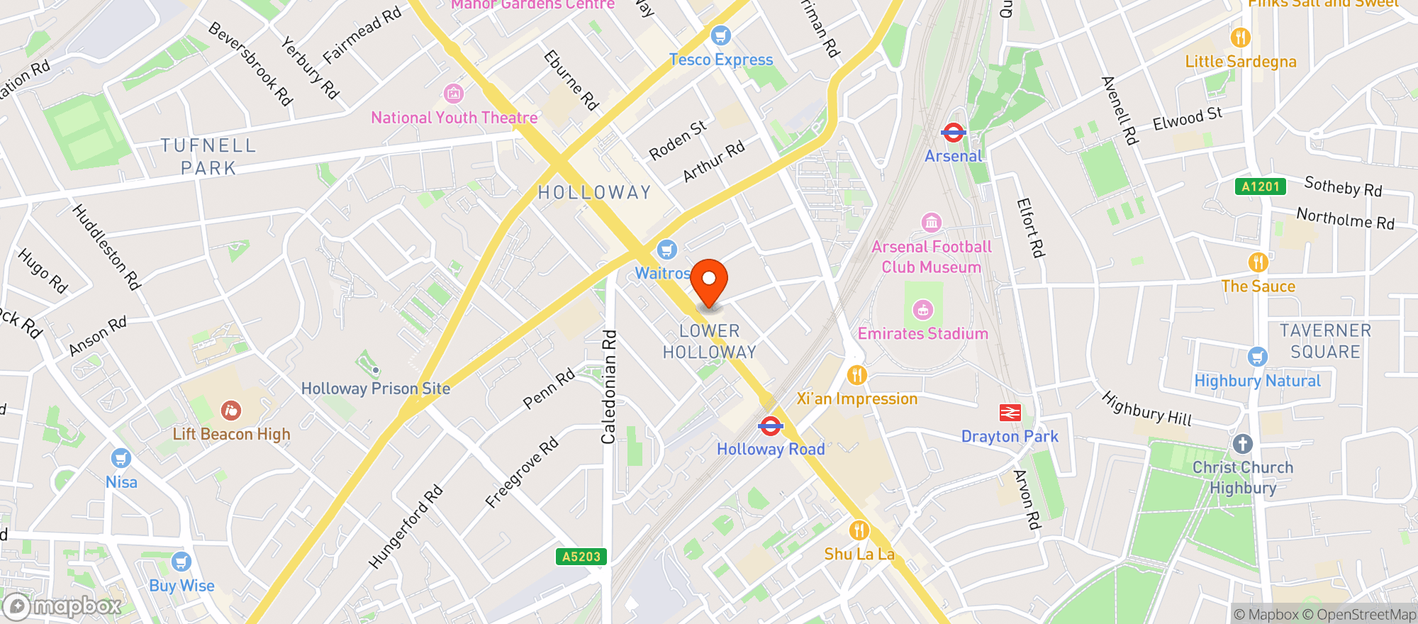 Map showing Indiebeer