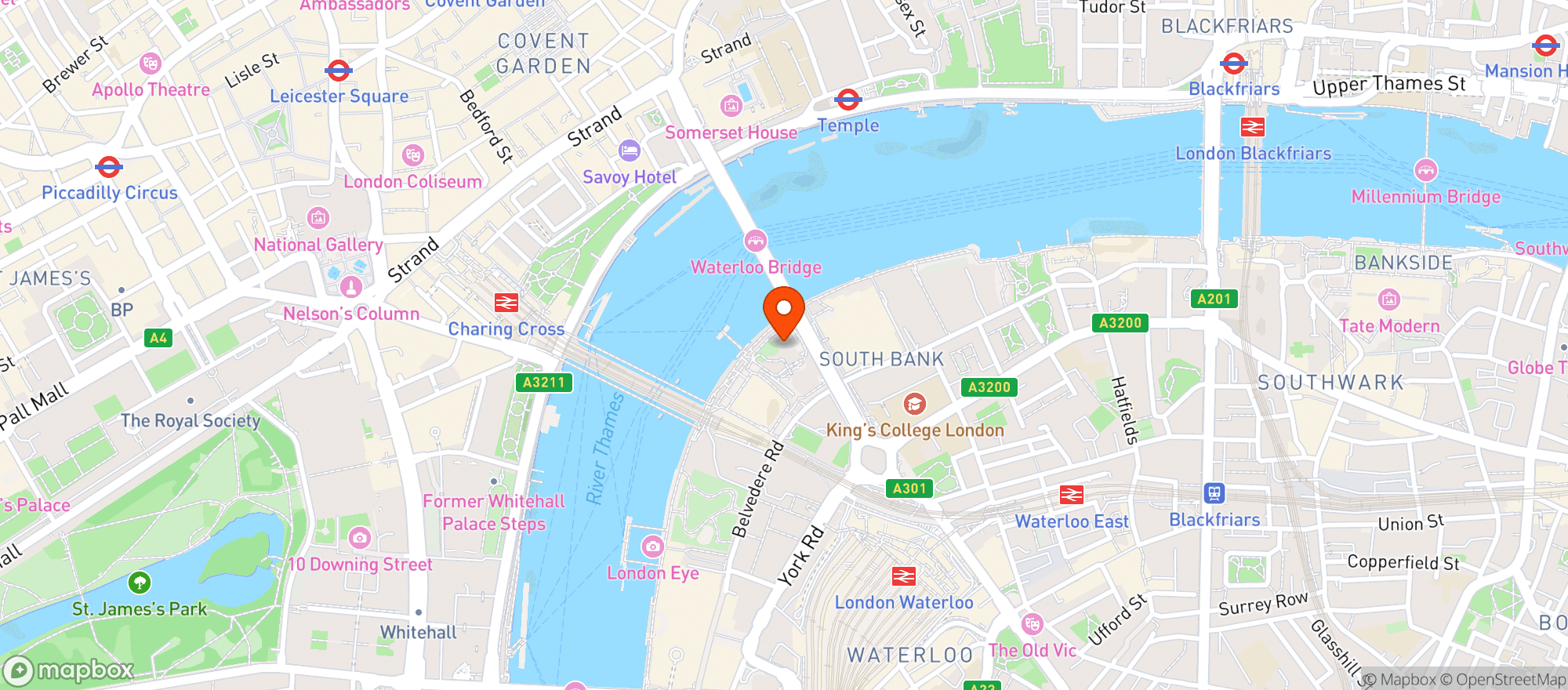 Map showing Bfi Bar & Kitchen