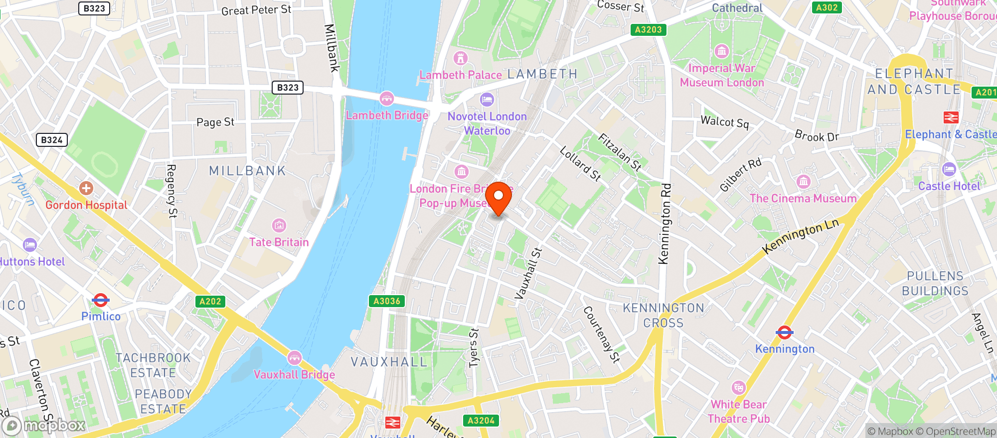 Map showing THE JOLLY GARDENERS