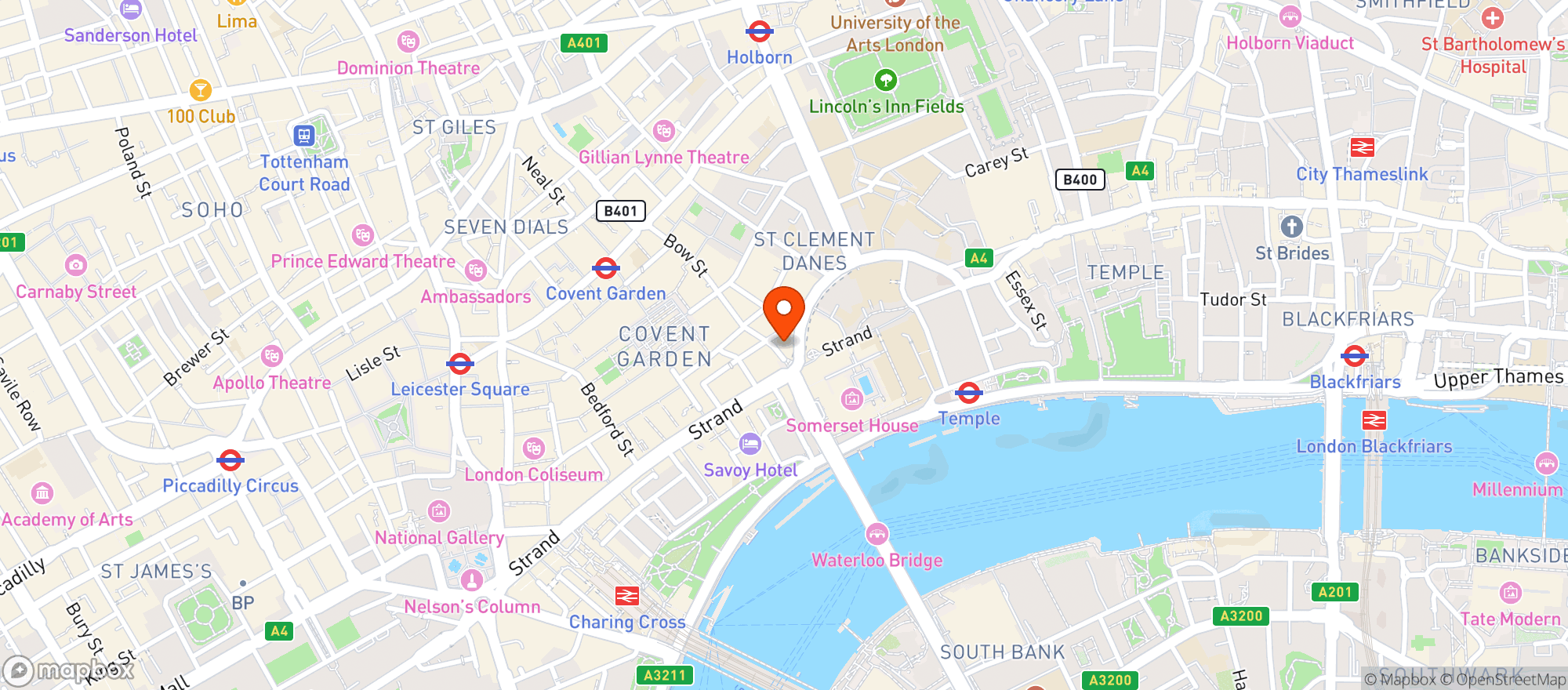 Map showing One Aldwych