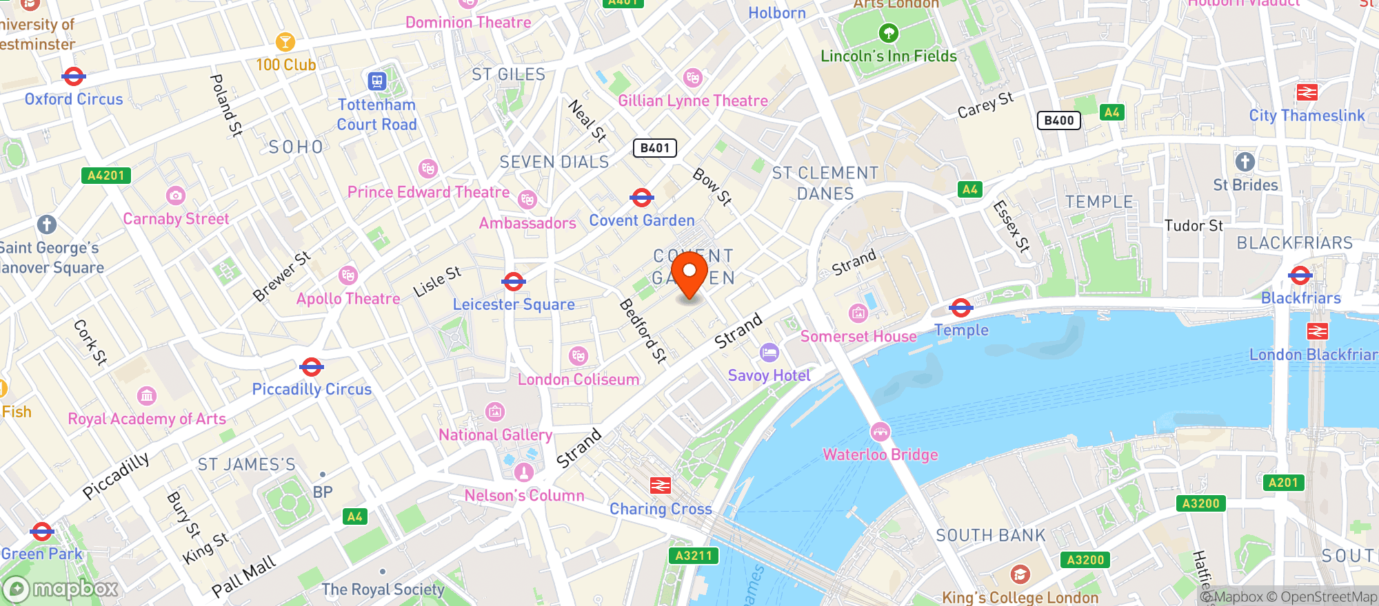 Map showing Maple Leaf (covent Garden)