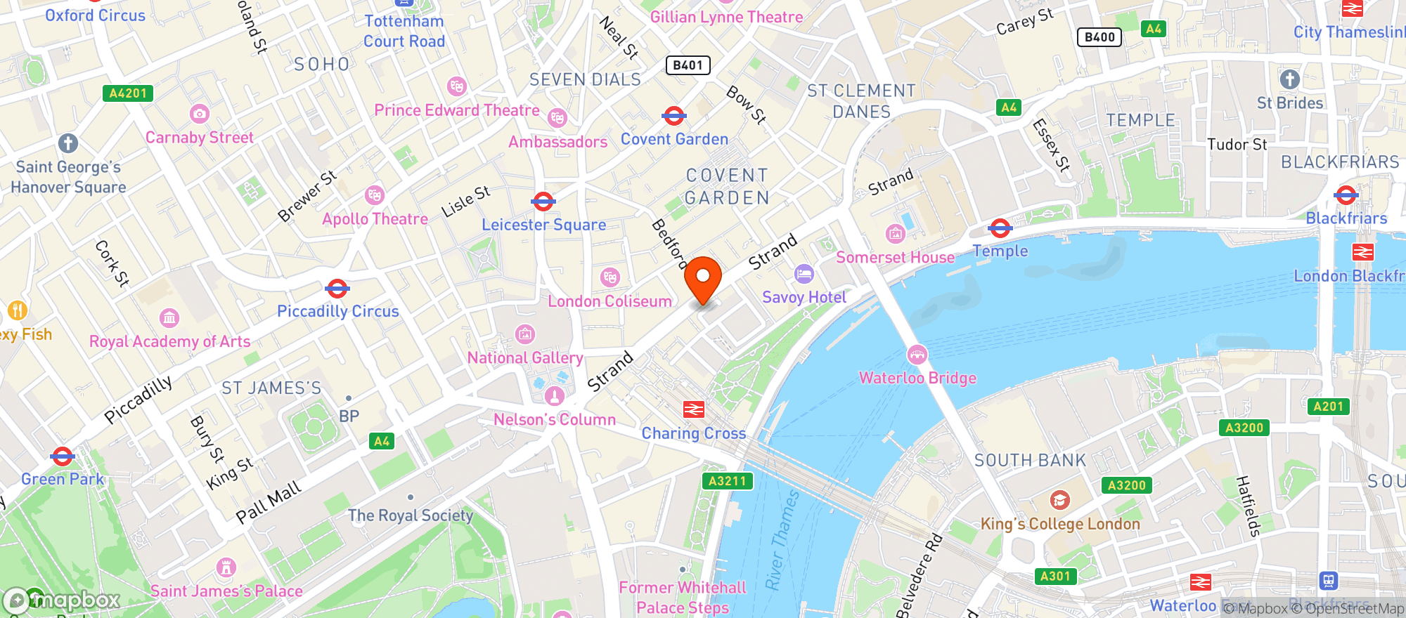 Map showing Pizza Hut