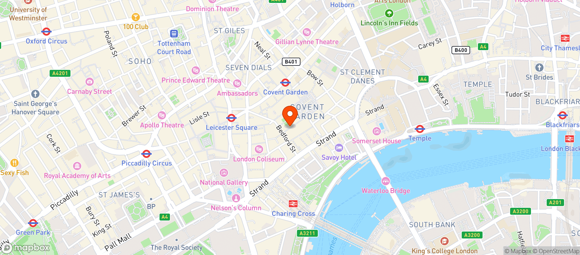Map showing Henrietta Hotel