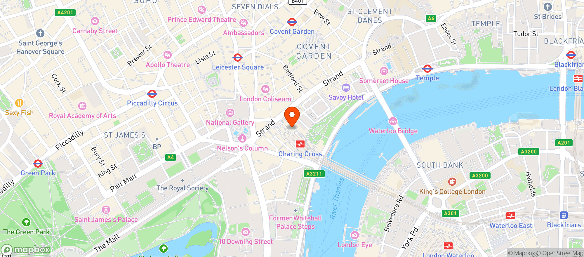 Map showing All Bar One Villier’s Street