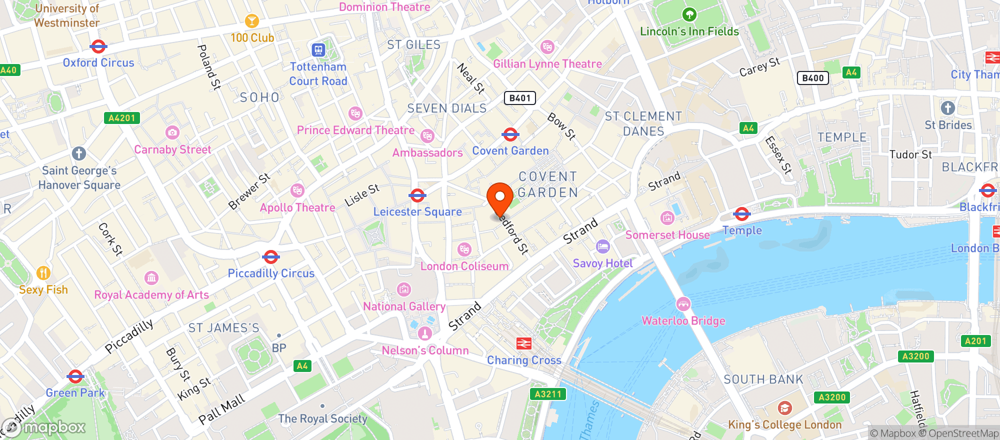 Map showing Wagamama