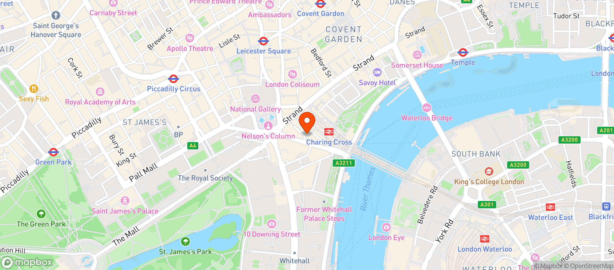 Map showing The Sherlock Holmes