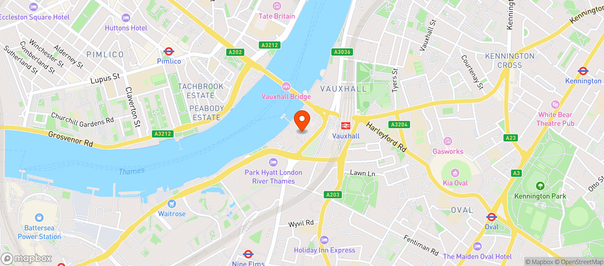 Map showing Riverside