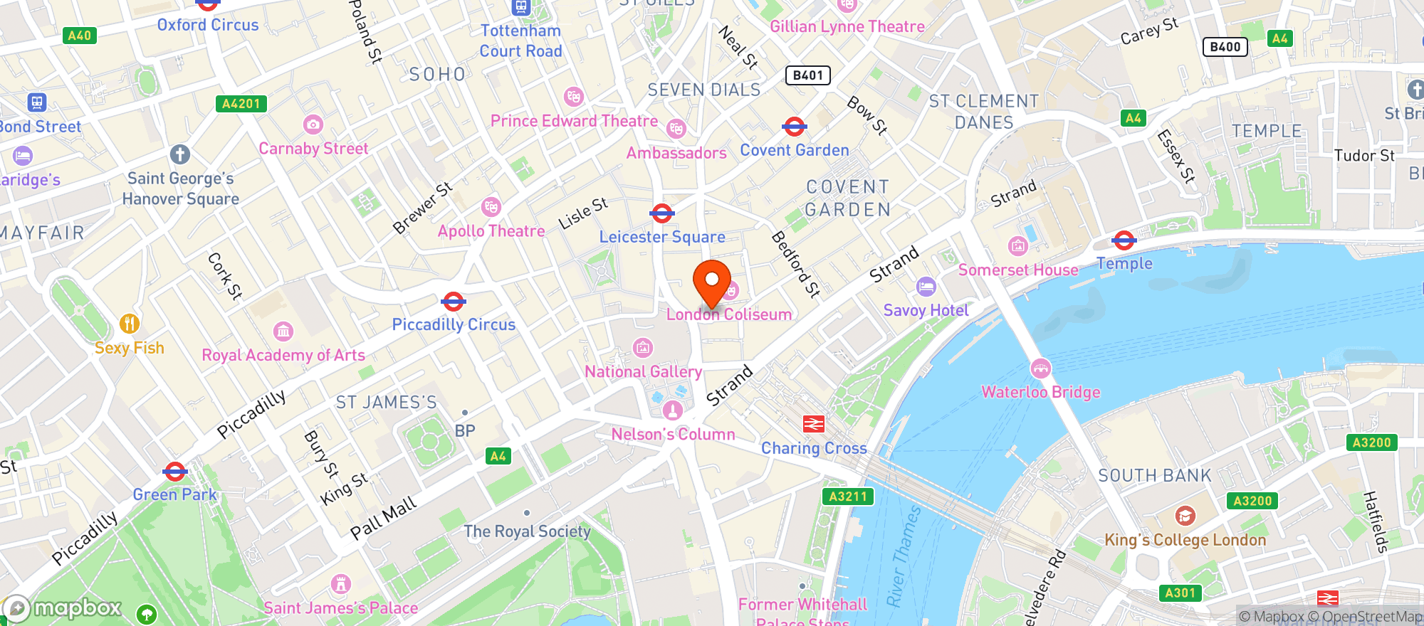 Map showing The Chandos