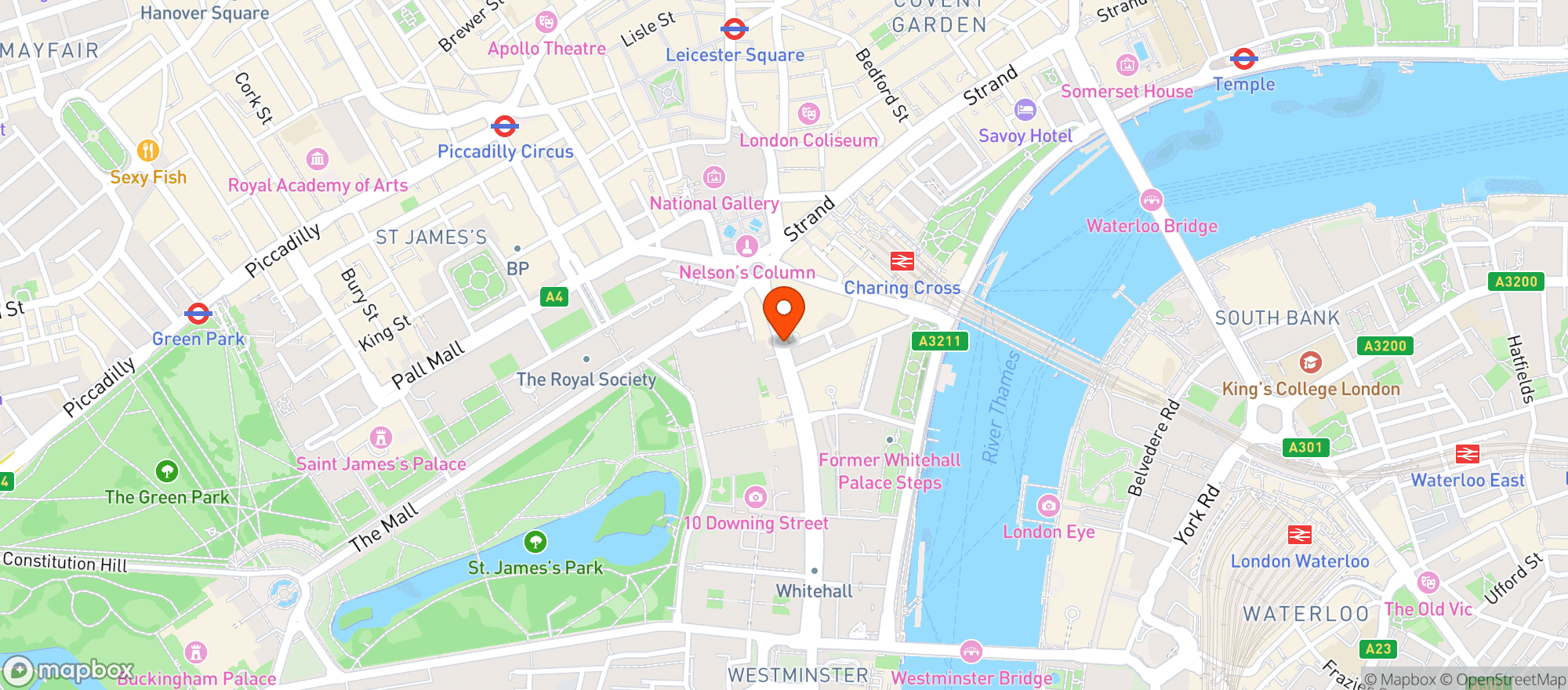 Map showing The Clarence