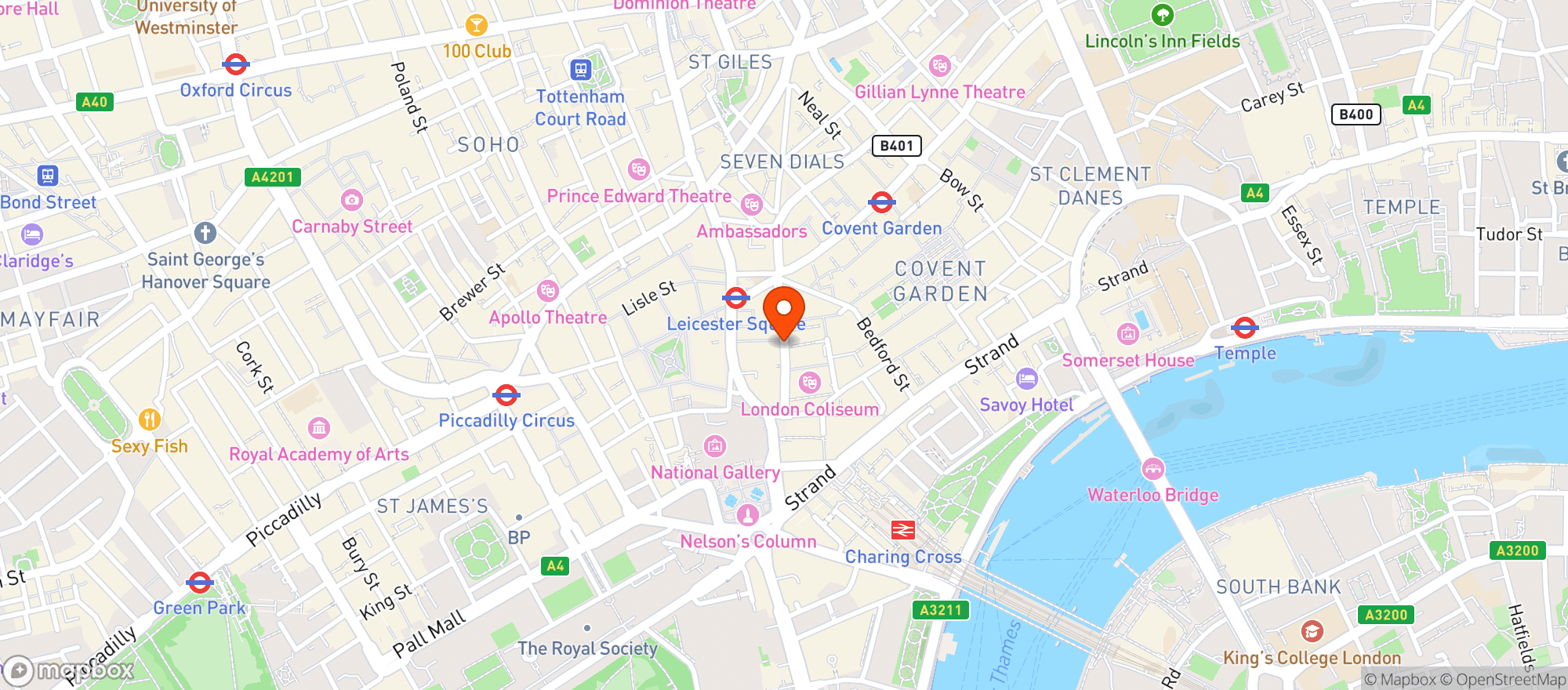 Map showing Côte Brasserie