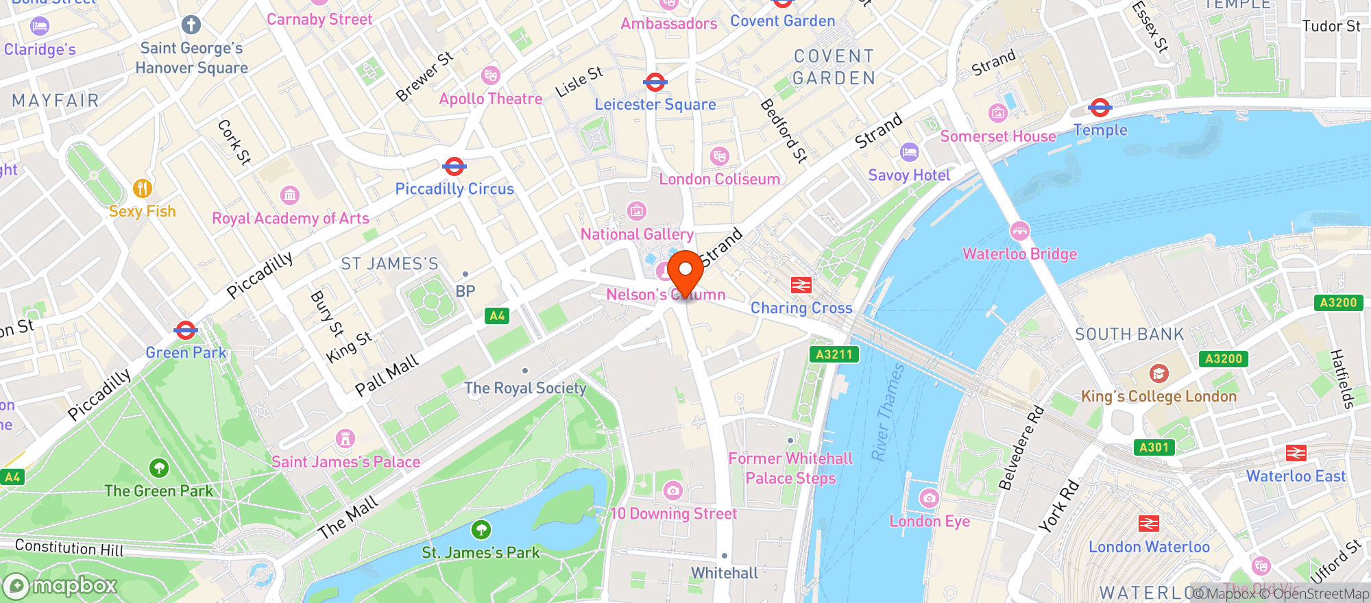 Map showing Pret A Manger