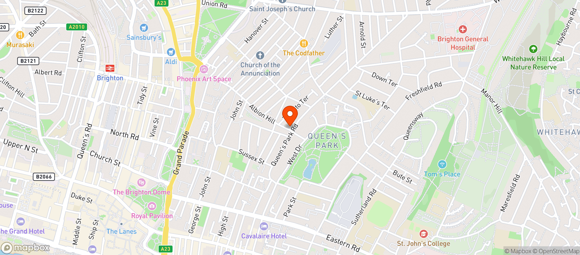 Map showing The Independent Taproom & Beer Shop