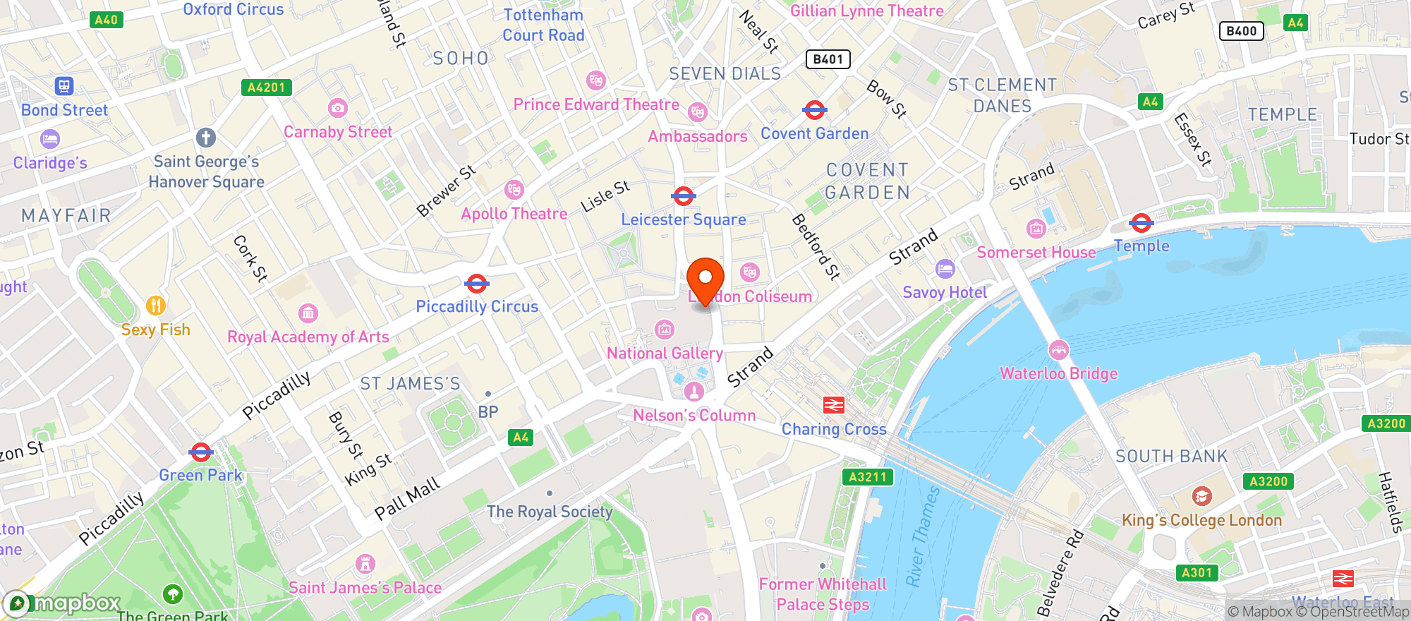 Map showing Portrait Restaraunt