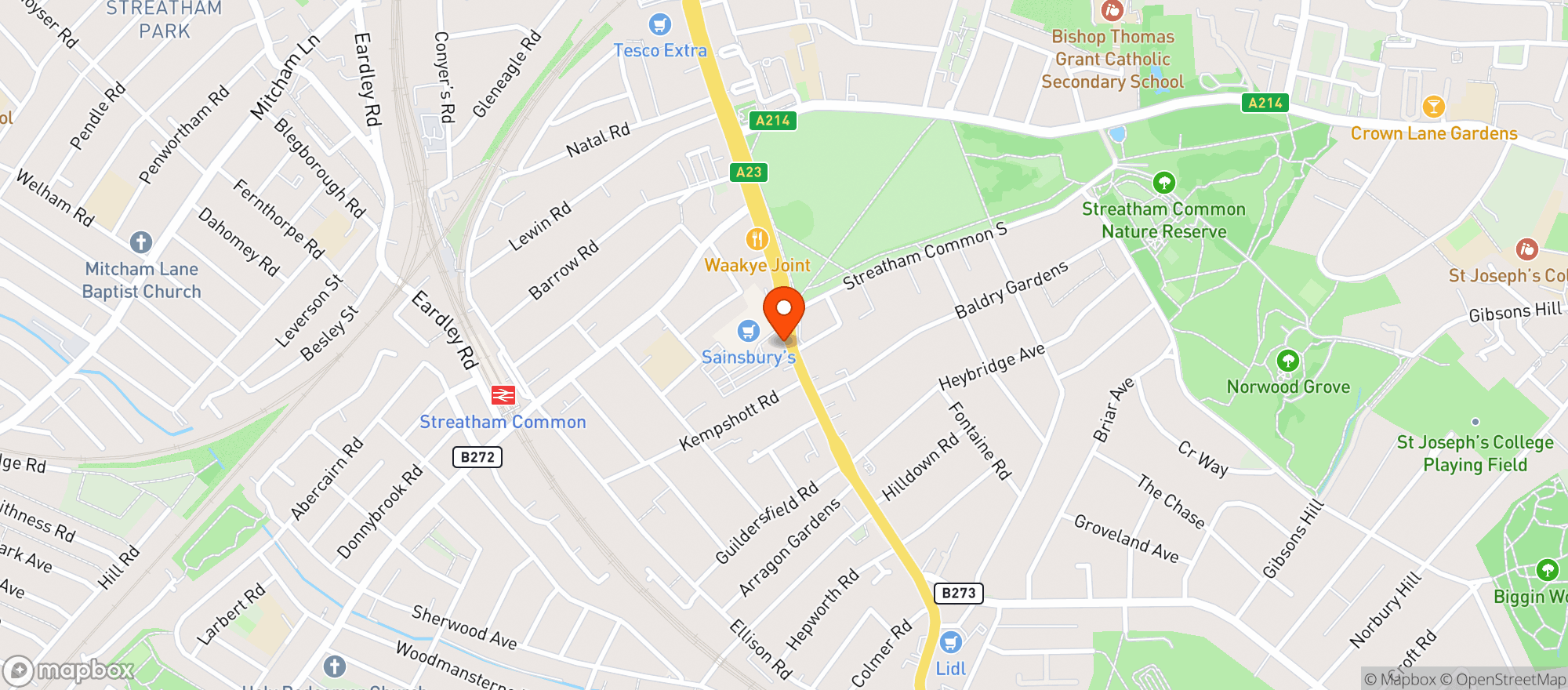 Map showing The Bull