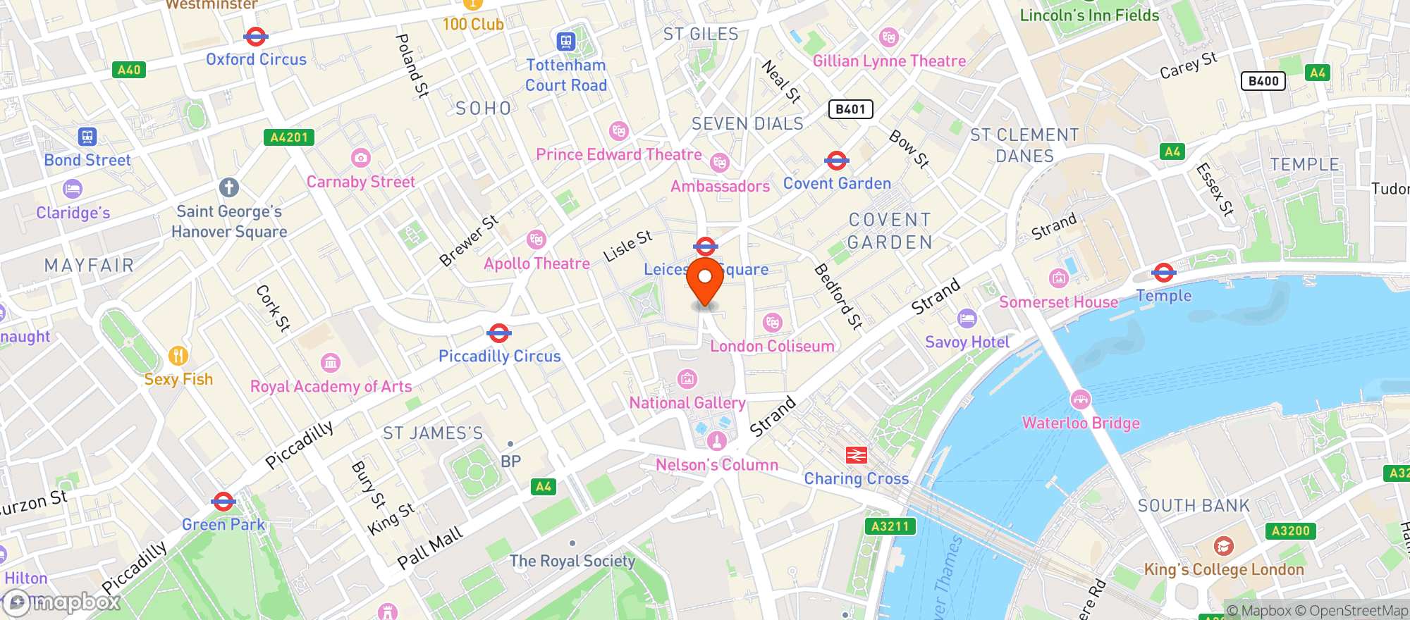 Map showing Garrick Arms