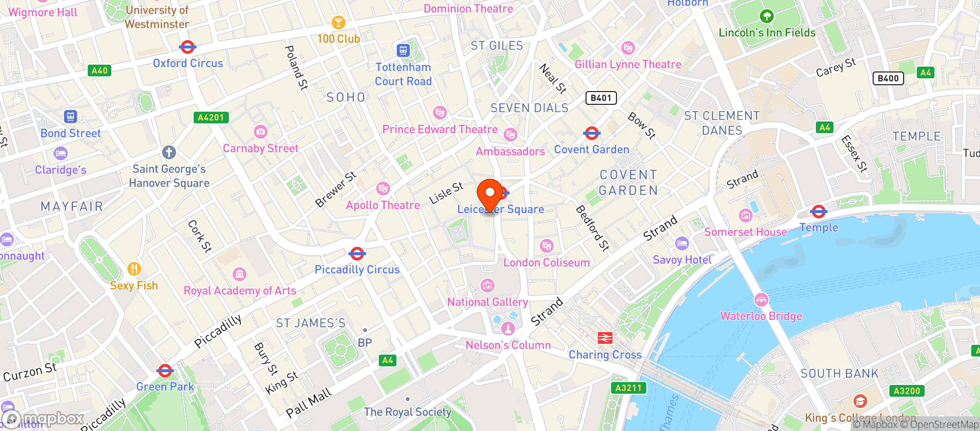Map showing Bear & Staff