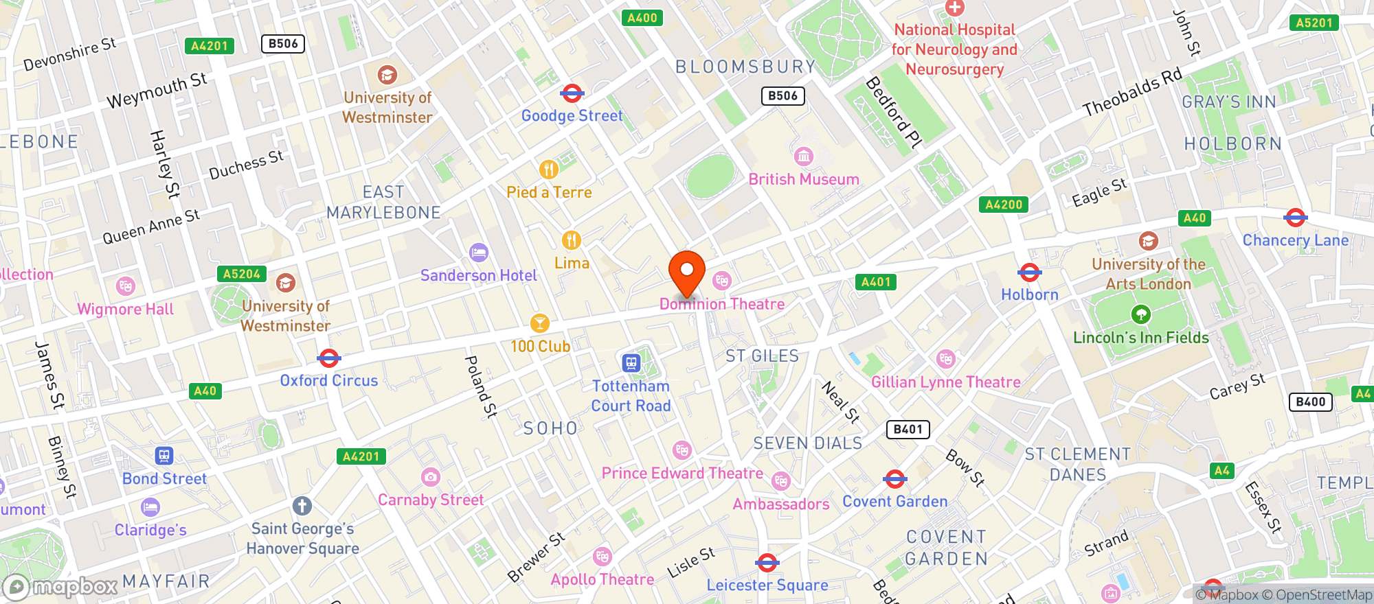 Map showing Flying Horse