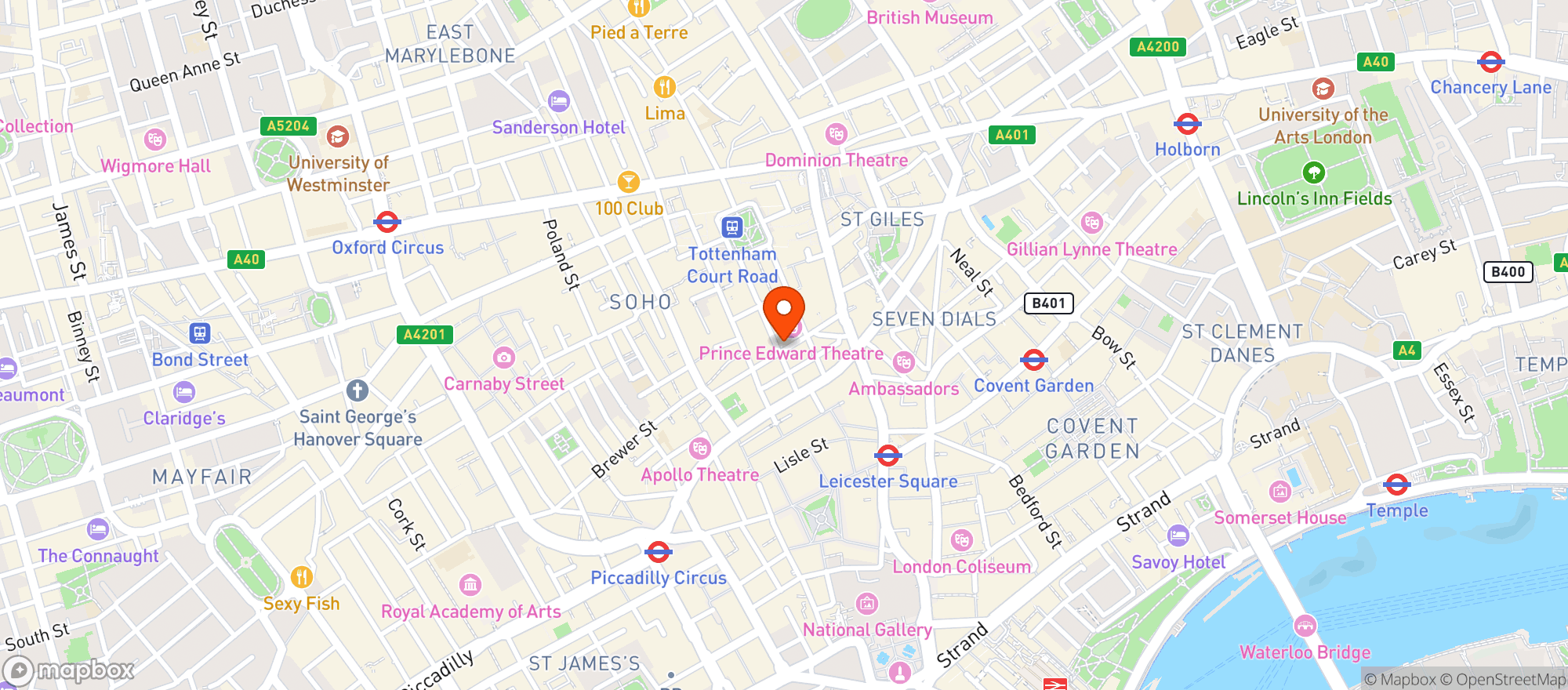 Map showing Balans Soho, No.34