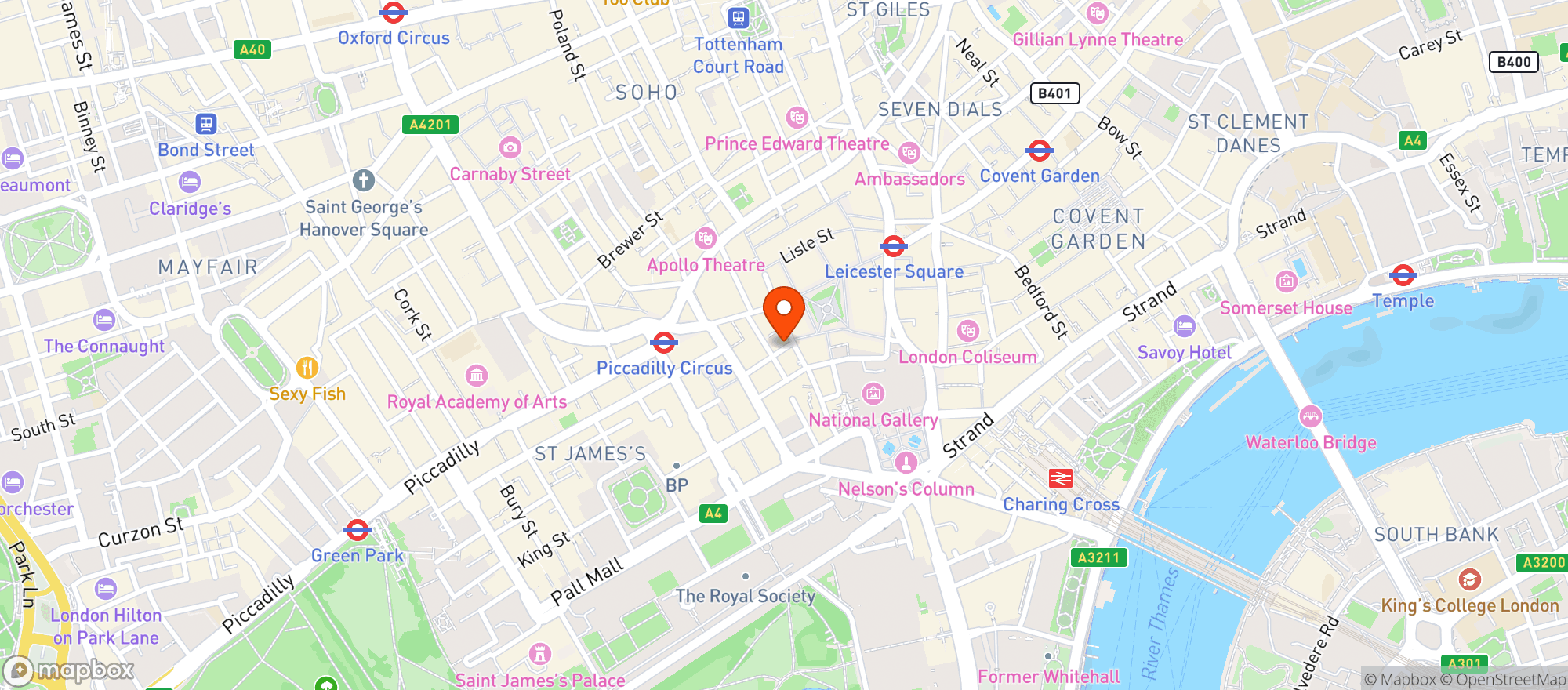 Map showing Japan Centre