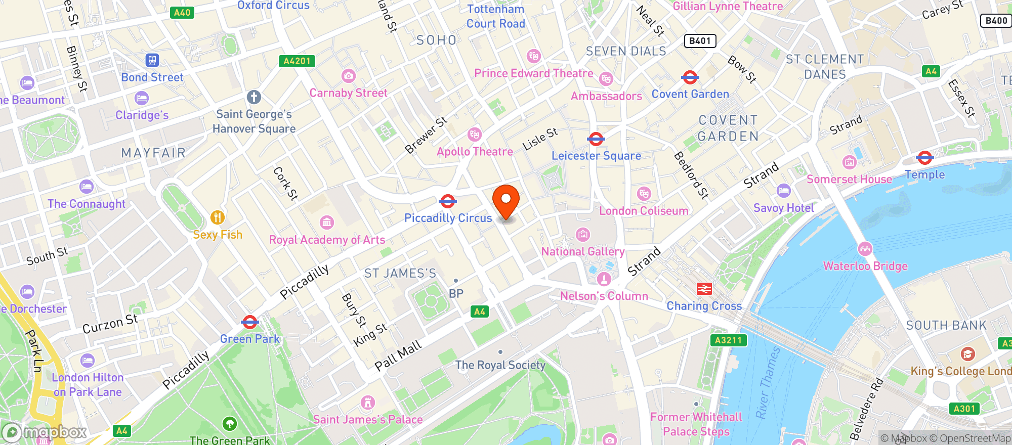 Map showing Steak & Company
