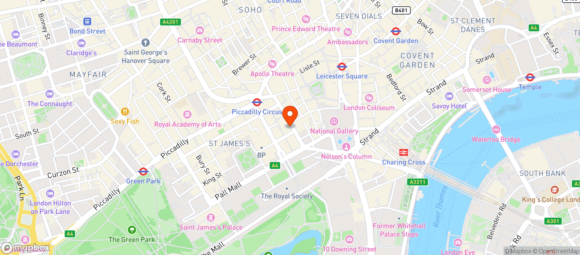 Map showing Bao + Burger + Beer