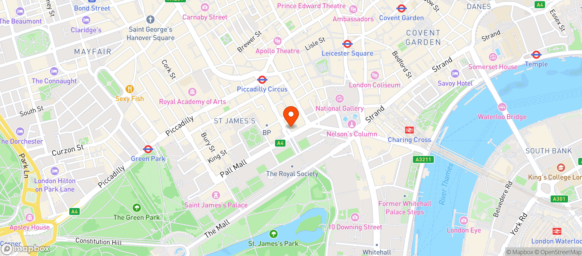 Map showing Sofitel St James Hotel