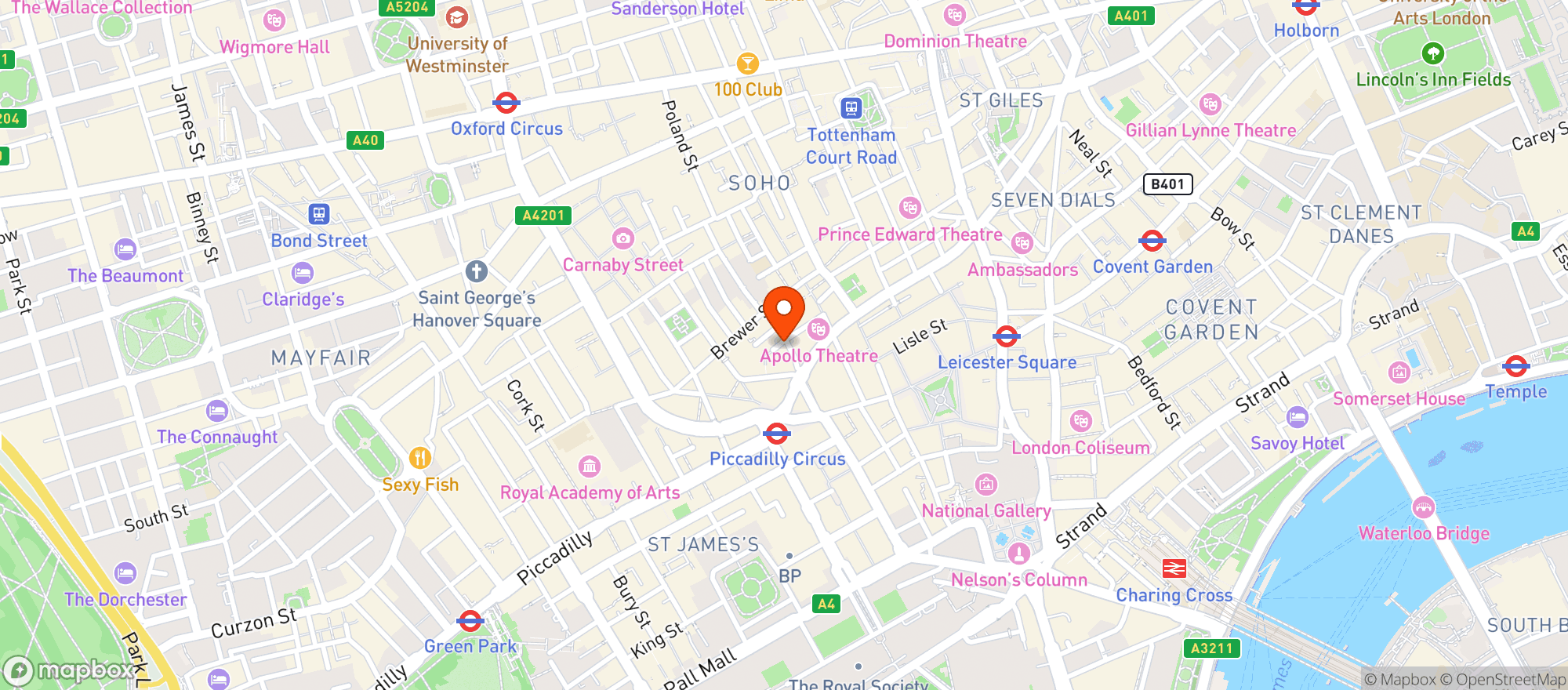 Map showing The Lyric