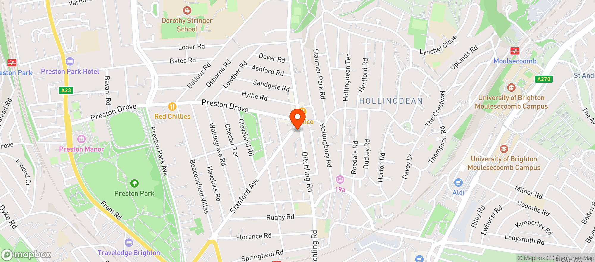 Map showing Store Next Door