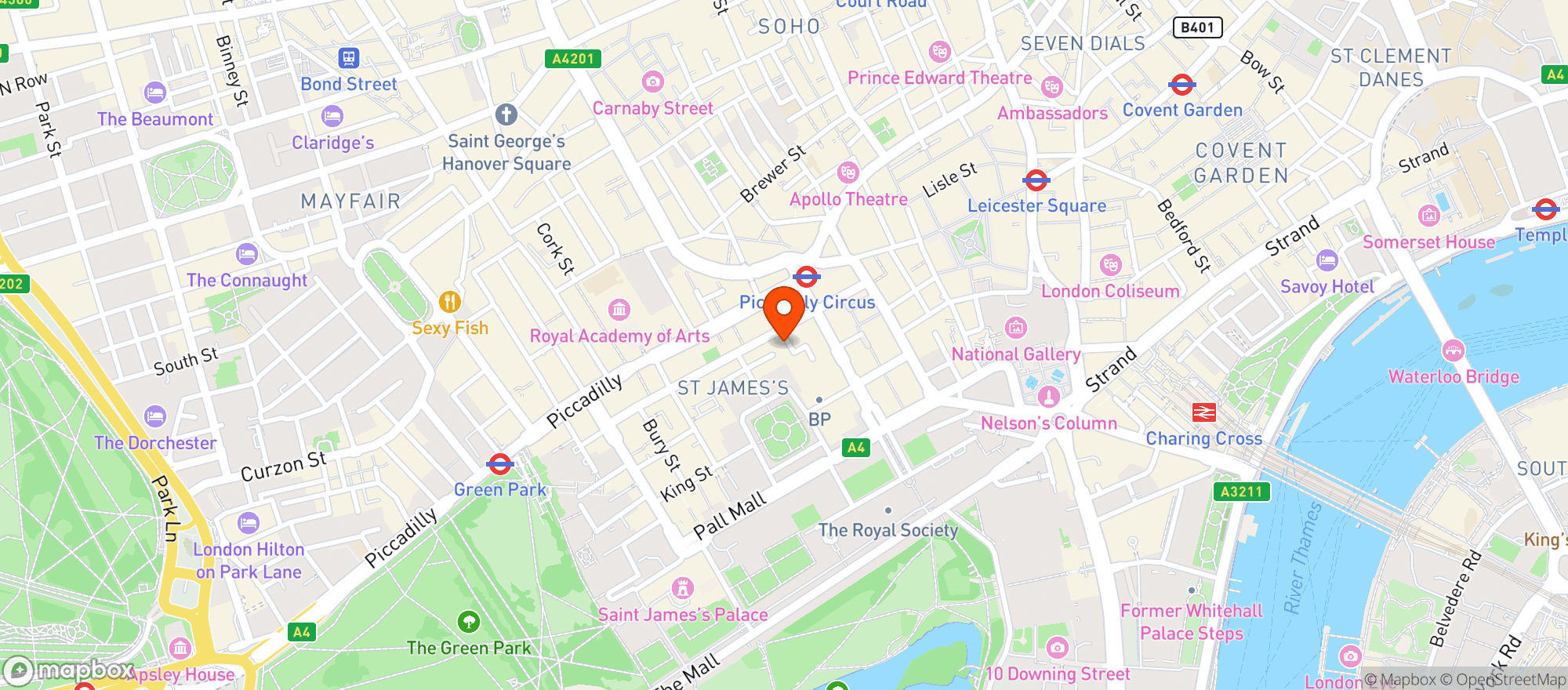 Map showing Three Crowns (piccadilly)